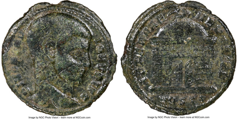 Divus Romulus (died AD 309). BI quarter-follis or quarter-nummus (18mm, 12h). NG...