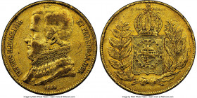 Pedro II gold 20000 Reis 1849 VF35 NGC, Rio de Janeiro mint, KM461. Mintage: 6,464. First year and lowest mintage of three year type. AGW 0.5286 oz. ...