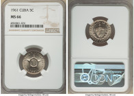 Republic 5 Centavos 1961 MS66 NGC, Kremnitz mint, KM11.3. Lustrous pewter-gray surfaces. 

HID09801242017

© 2022 Heritage Auctions | All Rights R...