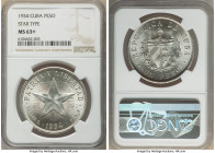 Republic "Star" Peso 1934 MS63+ NGC, Philadelphia mint, KM15.2. Cartwheel luster and untoned. 

HID09801242017

© 2022 Heritage Auctions | All Rig...