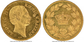 Bavaria. Ludwig II gold Proof Medallic Ducat ND (1864) PR62 NGC, Munich mint, KM-Unl., Wittelsbach-3003. By Carl Friedrich Voigt. Presentation Ducat. ...