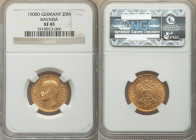 Bavaria. Otto gold 20 Mark 1900-D XF45 NGC, Munich mint, KM920. 

HID09801242017

© 2022 Heritage Auctions | All Rights Reserved