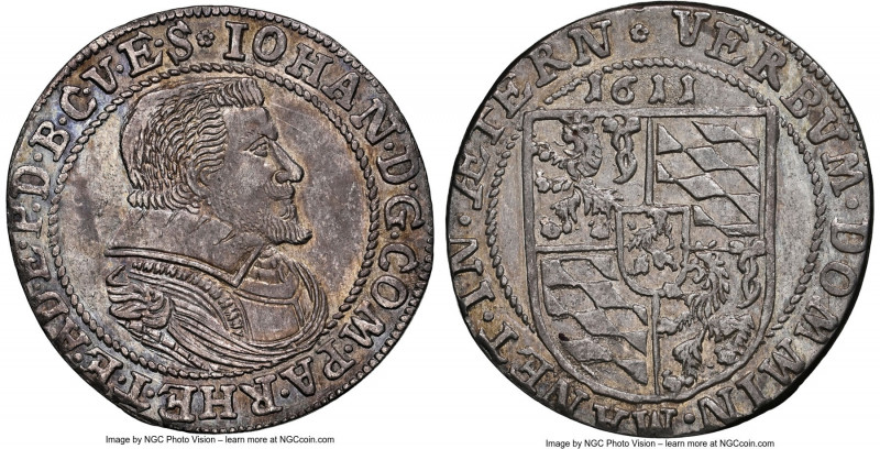 Pfalz-Zweibrucken. Johann II 1/4 Taler 1611 AU Details (Obverse Scratched) NGC, ...