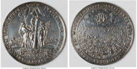 Saxony. Johann Georg I silver "Battle and Victory at Breitenfeld" Medal 1631-Dated (later Cast) XF (Cleaned, Tooled), Maué-28, Wiecek-72. 64mm. 25.48g...