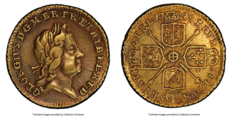 George I gold 1/4 Guinea 1718 XF Details (Altered Surfaces) PCGS, KM555, S-3638....