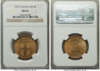 Christian X 2 Kronur 1929 (h)-N-GJ MS64 NGC, Copenhagen mint, KM4.1. 

HID09801242017

© 2022 Heritage Auctions | All Rights Reserved