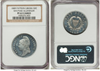 Republic aluminum Proof Pattern 50 Cents 1889-E PR62 Cameo NGC, KM-Pn40. 

HID09801242017

© 2022 Heritage Auctions | All Rights Reserved