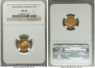 Ferdinand VII gold 1/2 Escudo 1815/4 Mo-JJ AU58 NGC, Mexico City mint, KM112. Shimmering luster, buttery golden color. 

HID09801242017

© 2022 He...