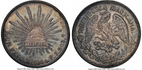 Republic Peso 1904 Zs-FZ MS61 NGC, Zacatecas mint, KM409.3. Distinctly pronounced strike with eye-catching patina, a bit conservative on grade. 

HI...