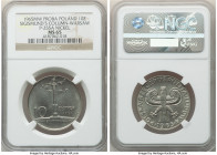 People's Republic nickel Proba 10 Zlotych 1965-MW MS65 NGC, Warsaw mint, KM-Pr136, Parchimowicz-255A. Mintage: 500. Sigismund's column- 700th annivers...
