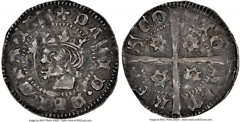 David II (1329-1371) Penny ND (1351-1357) XF45 NGC, Second coinage, Edinburgh mi...