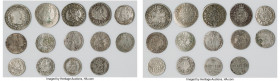 14-Piece Lot of Uncertified silver Minors, Miscellaneous lot of unattributed minors (Austria and Poland). Average grade F/VF. Sizes range from 19-28mm...