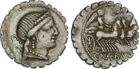 Roman Coins
Republic
Denario. 79 a.C. NAEVIA. C. Naevius Balbus. Anv.: Cabeza diademada de Venus a derecha, detrás S. C. Rev.: Victoria en triga a d...