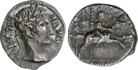 Roman Coins
Empire
Denario. Acuñada el 8 a.C. AUGUSTO. LUGDUNUM (Lyon). Anv.: AVGVSTVS DIVI. F. Cabeza laureada de Augusto a derecha. Rev.: (C. CAES...