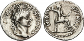 Roman Coins
Empire
Denario. Acuñada el 14-37 d.C. TIBERIO. Anv.: TI. CAESAR DIVI AVG. F. AVG(VSTVS). Cabeza laureada de Tiberio a derecha. Rev.: PON...