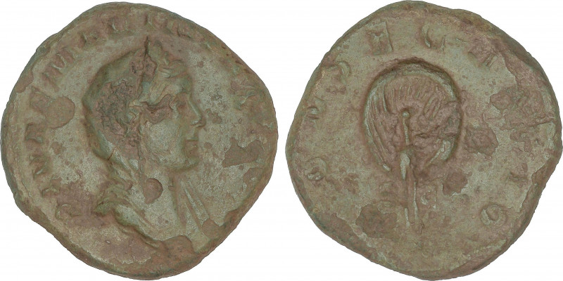 Roman Coins
Empire
Sestercio. Acuñada el 255 d.C. MARINIANA. MUY ESCASA. Anv.:...