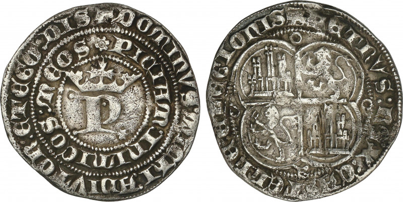 Medieval Coins
Kingdom of Castilla and Leon
Real. PEDRO I. BURGOS. Anv.: DOMIN...