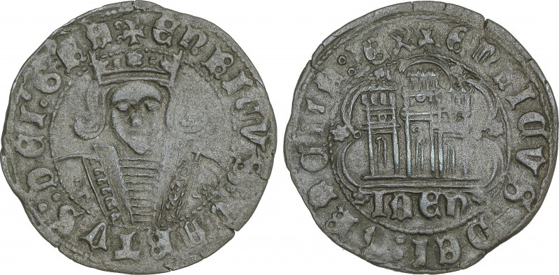 Medieval Coins
Kingdom of Castilla and Leon
Cuartillo. ENRIQUE IV. JAEN. Rev.:...