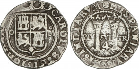 Spanish Monarchy
Ioanna and Charles
4 Reales. MÉXICO. Anv.: O - Escudo - ¶. 13,35 grs. AC-139. MBC-/MBC.