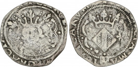 Spanish Monarchy
Charles I (V of the Holy Roman Empire)
Dobló de 6 Sous. VALÈNCIA. RARA. 7,84 grs. Marca de Escudito en reverso. (Algo recortada). A...
