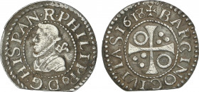 Spanish Monarchy
Philip III
1/2 Croat. 1618. BARCELONA. ESCASA. 1,42 grs. Final de riel. AC-383. MBC+.