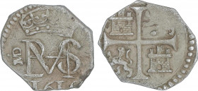 Spanish Monarchy
Philip III
1/2 Real. 1616. MADRID. (G). ÚNICO EJEMPLAR CONOCIDO CON FECHA VISIBLE. 1,65 grs. Hasta la fecha se conocía la acuñación...