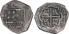 Spanish Monarchy
Philip IV
8 Reales. 1651. GRANADA. N. Anv.: G / N invertida - Escudo - 8. 24,86 grs. Pátina oscura. AC-1241; Cal-260. MBC.