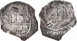 Spanish Monarchy
Philip IV
8 Reales. (16)44. SEVILLA. R. 27,22 grs. Oxidaciones y pequeña grieta. AC-1658; Cal-616. MBC-.
