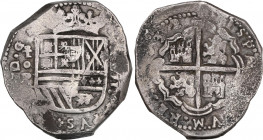 Spanish Monarchy
Philip IV
8 Reales. (1)632. TOLEDO. P. 27,2 grs. Oxidaciones. Escasa. AC-1675; Cal-633. MBC.