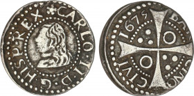 Spanish Monarchy
Charles II
Croat. 1675. BARCELONA. 1,97 grs. Leyenda: CARLO II D.. AC-199. MBC-.