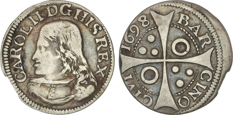 Spanish Monarchy
Charles II
Croat. 1698. BARCELONA. 2,03 grs. AC-212. MBC.