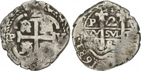 Spanish Monarchy
Charles II
2 Reales. 1683. POTOSÍ. V. 5,89 grs. Doble fecha, una parcial. AC-412. MBC.