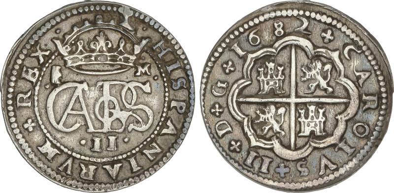 Spanish Monarchy
Charles II
2 Reales. 1682. SEGOVIA. M. 6,33 grs. Ligera pátin...