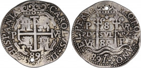 Spanish Monarchy
Charles II
8 Reales. 1689. POTOSÍ. VR (nexadas). MUY RARA. 26,66 grs. Tipo Real. Grado de rareza: R3, entre 4 y 6 ejemplares conoci...