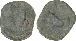 Celtiberian Coins
As. 100-50 a.C. BORA (ALCAUDETE, Jaén). Anv.: Busto femenino a izquierda, delante cetro. Rev.: Toro a izquierda, encima BORA. 21,25...