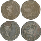 Celtiberian Coins
Lote 2 monedas As. 27 a.C.-36 d.C. ÉPOCA DE AUGUSTO y TIBERIO. CALAGURRIS (CALAHORRA, La Rioja). Rev.: II VIR. L. BAEB. PRISCO. C. ...