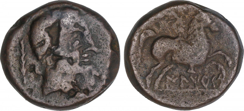 Celtiberian Coins
As. 120-20 a.C. ILTIRCES (Zona de SOLSONA). Anv.: Cabeza masc...
