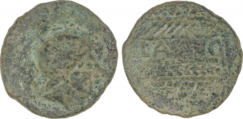Celtiberian Coins
As. 150-50 a.C. LASTIGI (Cerca de AZNACÓLLAR, Sevilla). Anv.:...