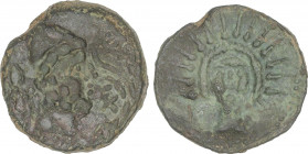 Celtiberian Coins
As. MALACA (MÁLAGA). Anv.: Cabeza de Vulcano con barba y birrete redondeado terminado en borla a derecha, delante leyenda, detrás t...