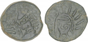 Celtiberian Coins
As. MALACA (MÁLAGA). Anv.: Cabeza de Vulcano a derecha con birrete aplanado terminado en borla recta, detrás tenazas y leyenda. Rev...