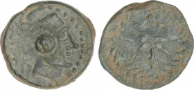 Celtiberian Coins
Semis. 200-20 a.C. MALACA (MÁLAGA). Anv.: Cabeza de Vulcano a derecha con gorro plano, detrás leyenda neopúnica y tenazas. Resello....