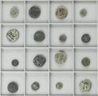 Celtiberian Coins
Lote 16 monedas Sextante (4), Cuadrante (4), Semis (4) y As (4). 200-20 a.C. MALACA (MÁLAGA). AE. A EXAMINAR. AB-1726, 1726 var., 1...