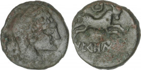 Celtiberian Coins
As. 120-45 a.C. NERONKEN (NARBONA, Francia). Anv.: Cabeza femenina velada a derecha. Rev.: Toro a derecha, encima láurea, debajo le...