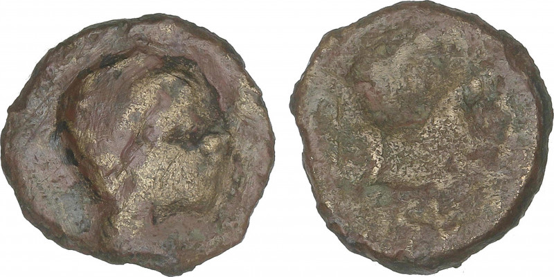 Celtiberian Coins
Cuadrante. 120-20 a.C. CESE (TARRAGONA). Anv.: Cabeza masculi...