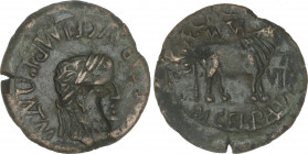 Celtiberian Coins
As. 14-36 d.C. ÉPOCA DE TIBERIO. TURIASO (TARAZONA, Zaragoza). Anv.: TI. CAESAR AVG. F. IMP. PONT. M. Cabeza laureada de Tiberio a ...