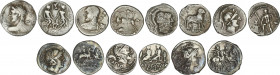 Roman Coins
Republic
Lote 7 monedas Denario. ANONIMO (2), CAESIA, CALPURNIA, POBLICIA, QUINCTIA, RUSTIA. AR. A EXAMINAR. BC a MBC-.