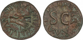 Roman Coins
Empire
Cuadrante. Acuñada el 9-8 a.C. AUGUSTO. Anv.: SILIVS ANNIVS LAMIA. Manos enlazadas con caduceo. Rev.: IIII VIR. A. A. A. F. F. al...