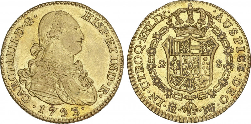 Spanish Monarchy
Charles IV
2 Escudos. 1793. MADRID. M.F. 6,81 grs. Brillo ori...