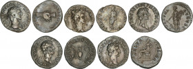 Roman Coins
Empire
Lote 5 monedas Denario. Acuñadas el 96-98 d.C. NERVA. AR. Diferentes. Pátina. A EXAMINAR. MBC- a MBC+.