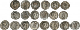 Roman Coins
Empire
Lote 10 monedas Denario. Acuñadas el 98-111 d.C. TRAJANO. AR. A EXAMINAR. MBC- a MBC+.